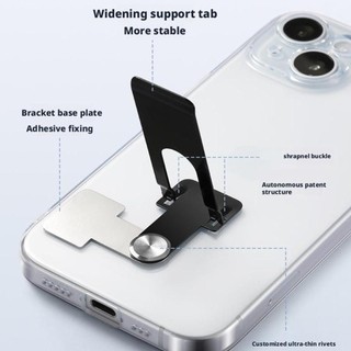 Giá đỡ máy tính bảng RISEDOT, 360° Giá đỡ điện thoại di động siêu mỏng xoay, Giá đỡ học tập bằng thép không gỉ tự dính đa năng cao cấp để bàn