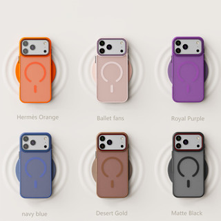 Ốp lưng iPhone cao cấp chống trượt tay chống bám vân tay hỗ trợ sạc từ tính cho iPhone 17 Air 16 15 14 13 Pro Max