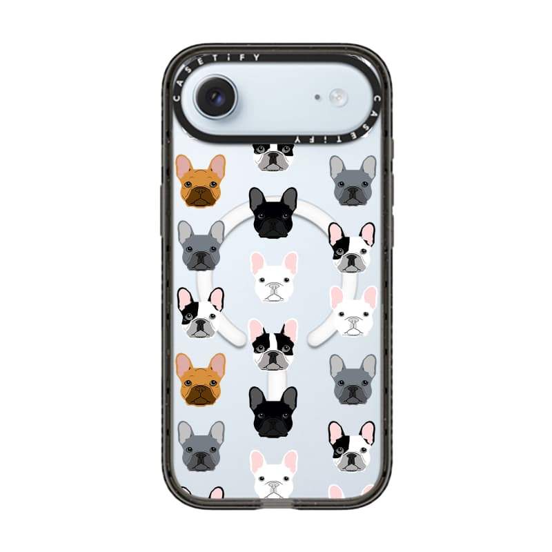 CASECASE X Full Màn Hình Đầu Chó Ốp Lưng Đen Trong Suốt Cứng Hút Từ Tính Tác Động Dành Cho Apple IPhone 12 13 14 15 16 17 Pro Max Air Plus Có Hộp