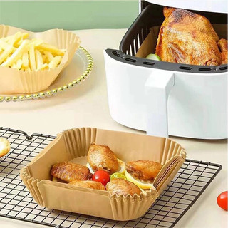 [Hình vuông] Set 50 Giấy nến vuông dùng cho nồi chiên không dầu