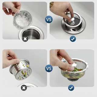 Lưới lọc rác bồn rửa chén bát, chất liệu inox siêu bền