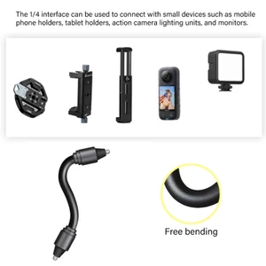 OXXGGKAO Nhôm 1 4 Inch Vít Ren Linh Hoạt Thanh Cho Camera Gắn Ống Linh Hoạt Có Thể Điều Chỉnh Chân Đế Máy Ảnh Accessori