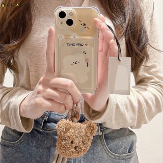 Tương Thích Cho Samsung Galaxy S25 Edge S24 S23 S22 S21 Plus FE + Note 20 Ultra 5G 4G Vỏ Điện Thoại Có Dây Đeo Sang Trọng Gấu Hoa Hộp Đựng Thẻ Dễ Thương