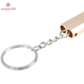 < zhuliye789 > Còi sinh tồn khẩn cấp bằng nhôm hợp kim Công cụ đi bộ đường dài cắm trại ngoài trời W / Móc khóa