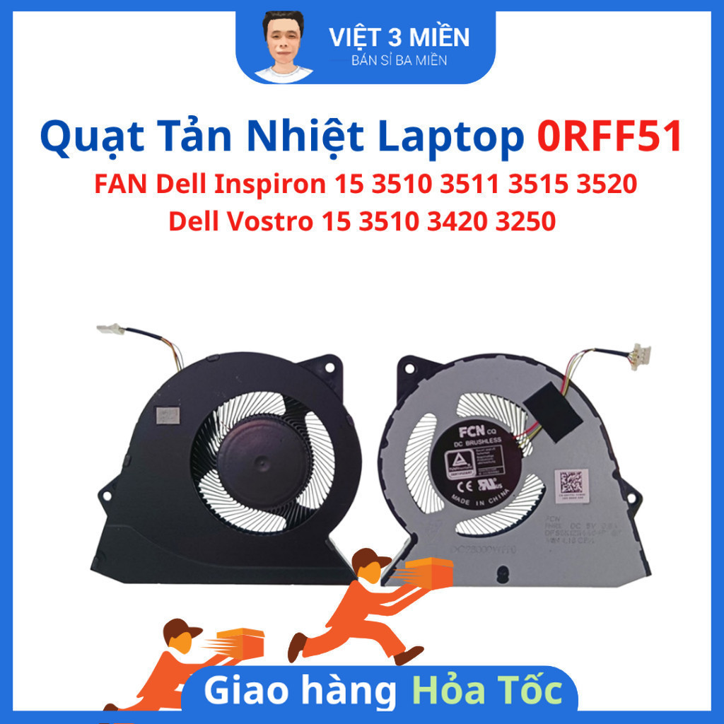 Ventilateur De Refroidissement Pour PC Portable Dell Inspiron 15 - Modèles 3510 à 3520, Référence 0RFF51, Neuf