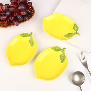 PlumHOUSE Sáng Tạo Hoạt Hình Hình Chanh Gốm Món Salad Món Ăn Trái Cây Gia Đình Đĩa Ăn Nhẹ Đồ Dùng Nhà Bếp Phụ Kiện VN