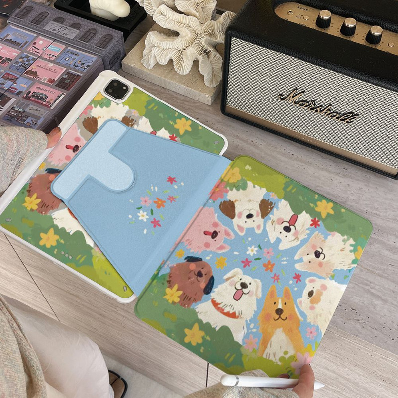 Ốp Bảo Vệ Cho iPad Thế Hệ Thứ 10 M4 2024 pro11 air 13 inch Air2 Gen7 Gen8 Gen9 2025 A16 gen11th M2 Air6 M3 Air7 Gen5 / 6 Mini4 / 5 / 6 air 11 Air4 / air5 pro 12.9 360 độ