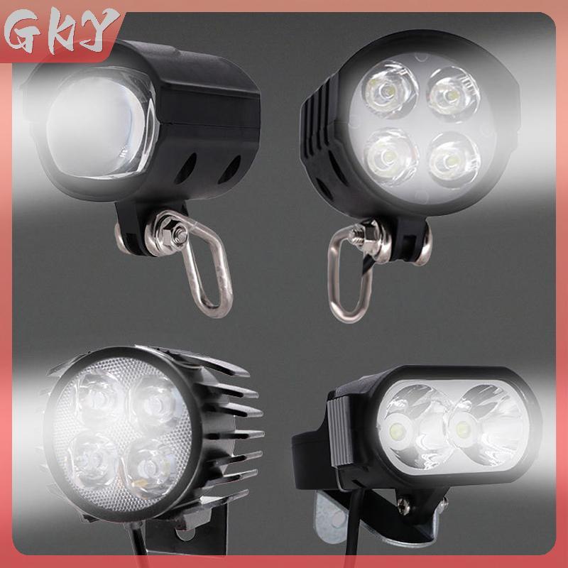 GKY 36-72V Đèn Điện Có Sừng 12W LED Xe Điện LED Đèn Trước Chống Thấm Nước Đi Xe Đạp Đèn Pha Cho E-Bike GKY