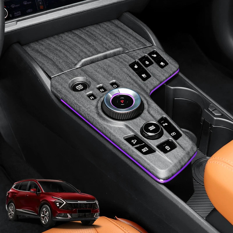 Dành Cho Xe Kia Sportage NQ5 2022 2023 Tay Trái Lái Xe Ô Tô Bảng Điều Khiển Trung Tâm Bánh Răng Dịch Chuyển Bao Trung Tâm Decal Bảo Vệ Miếng Dán