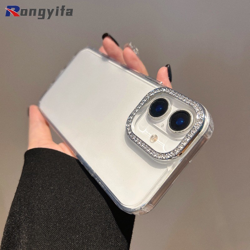 Khung Kim Cương Giả Trong Suốt Cho Xiaomi 17 15T 15 14T 14 Civi 13T 13 12T 12 12X 12S 11T Mi 11 10i 10T Civi 5 4 3 2 Pro Max Ultra Lite Bảo Vệ Ống Kính Ốp lưng Mềm