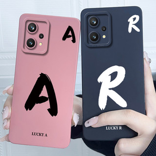 Dành Cho Realme 9 4G Ốp Lưng RMX3521 Chữ Ban Đầu May Mắn Silicon Mềm Mờ Ốp Lưng Điện Thoại Cho Realme Narzo 50 Pro 5G Vỏ