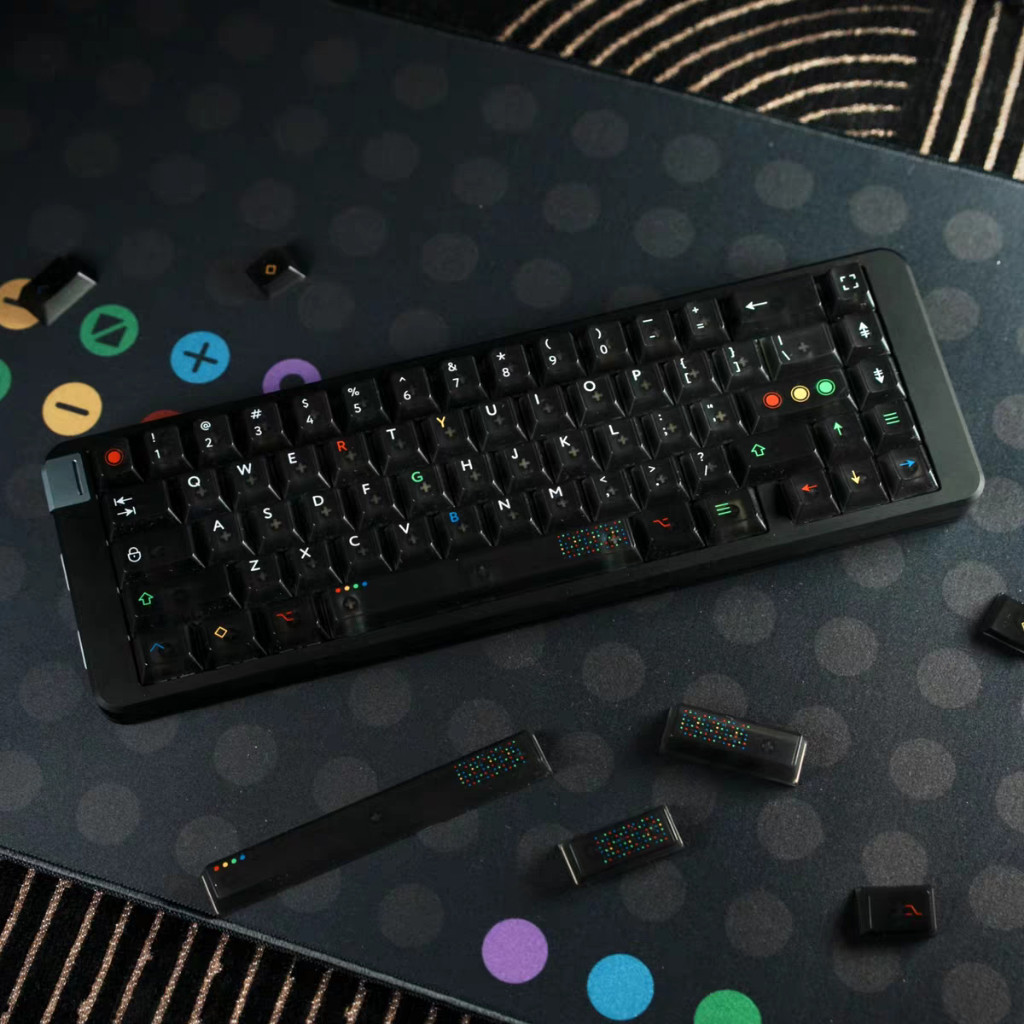 Keycap Retro Dark Lights PC cherry profile Keycap Aifei Traffic xuyên led bàn phím Mitoby Factory