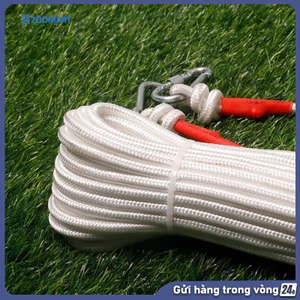 Dây nylon lõi thép 20m, chịu tải lớn và bền bỉ，dây dù leo núi，Kèm Móc Nối 2 Đầu，Dây Thừng Lõi Thép 8mm