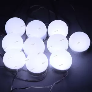 Đèn Gương LED PYCOU, Đèn Trang Điểm Màu Trắng PC + ABS, Bền Hiện Đại Dính Trên Loại USB Cắm Bóng Đèn Gương Bàn Vanity