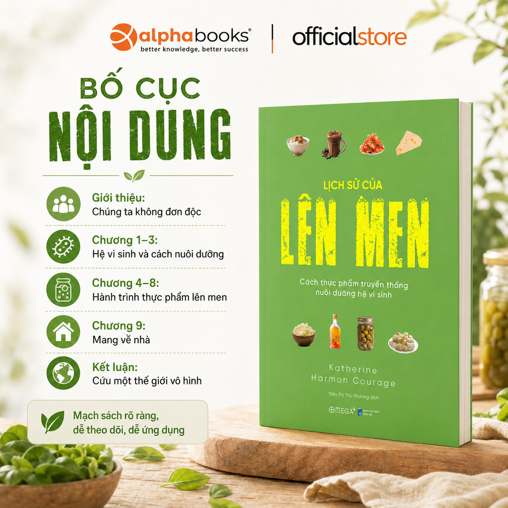 Sách - Lịch Sử Của Lên Men: Cách Thực Phẩm Truyền Thống Nuôi Dưỡng Hệ Vi Sinh (Omega Plus)