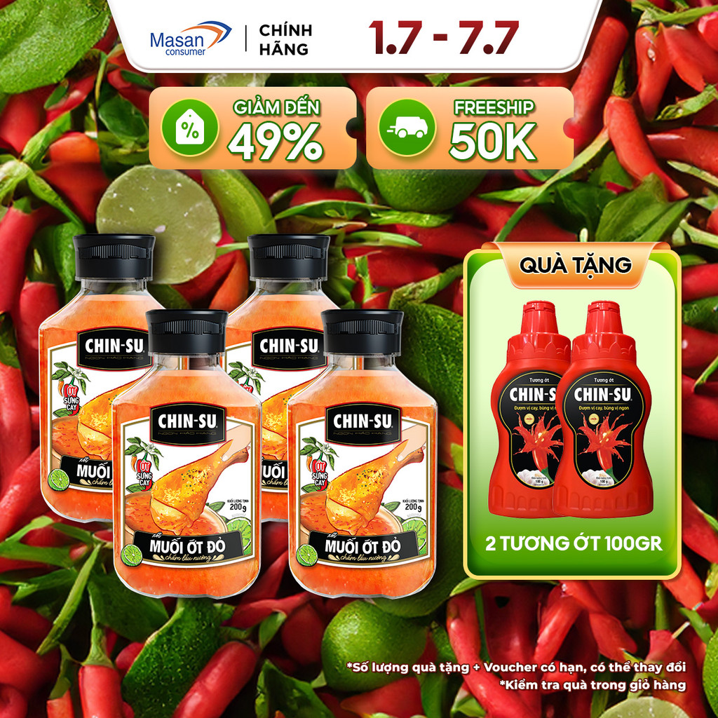 Combo 4 Xốt Muối Ớt Đỏ (Cùng Vị)