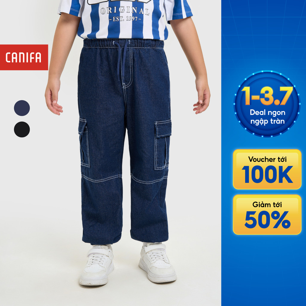 Quần jean bé trai CANIFA chất liệu cotton form dáng basic 2BJ25C001