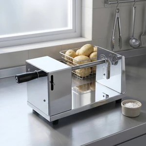 Máy cắt khoai tây xoắn ốc Mặt bàn Máy cắt khoai tây lốc xoáy hạng nặng Dễ dàng làm sạch cho các nhà cung cấp, quầy hàng ăn nhẹ, nhà bếp