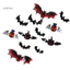 Thai| Trang trí dơi giấy gấp và dán tường bí ngô Đồ trang trí Halloween 3D, Đề can Halloween PVC đa năng để trang trí nhà và nhà hàng lễ hội