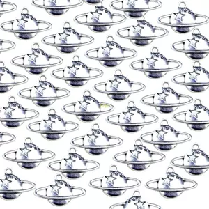 Flgo Gói 100 Sao Thổ Tinh Tế Quyến Rũ Mặt Dây Chuyền Thanh Lịch Cho Các Sáng Tạo Trang Sức Độc Đáo