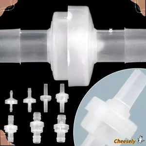 CHEESELY 1 / 5 Cái Van Kiểm Tra Nhựa, Van Một Chiều Không Quay Lại Chùa Nội Tuyến, Đường Kính 3 / 4 / 6 / 8 / 10 / 12mm Phụ Kiện Máy Bơm Không Khí Khí Khí Chất Lỏng Nước Chặn Chất Lỏng