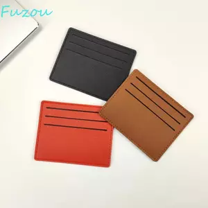Hộp đựng thẻ da PU FUJIOU, Hộp đựng thẻ tín dụng ID đa vị trí màu trơn, Túi đựng thẻ ngắn kiểm soát truy cập thẻ phong cách Hàn Quốc đơn giản thông thường dành cho học sinh