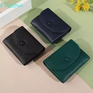 Ví nữ FUJIZOU, Hộp đựng thẻ da Pu có dây kéo, Khe cắm thẻ nhiều thẻ thời trang Túi đựng thẻ kinh doanh đa chức năng Ví đựng tiền xu Mini Unisex