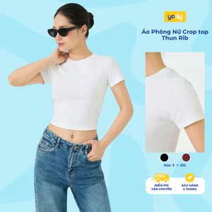 Áo Phông Nữ Yody Crop top Thun Rib Năng động Mềm mại WCTS26S010