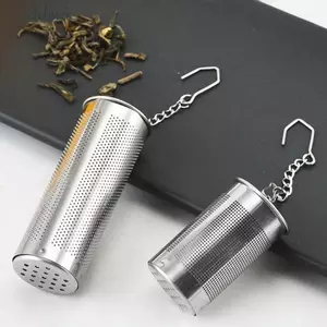 Bộ lọc trà DELMER Hình trụ Dễ dàng làm sạch Loại treo Chịu nhiệt độ cao Bộ lọc gia vị đa chức năng bằng thép không gỉ