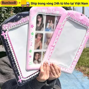 Vỏ đựng thẻ BAMBOOB, Hộp đựng thẻ Photocard đẹp A4, Vỏ bảo vệ ảnh thần tượng PVC lớn INS Hàn Quốc