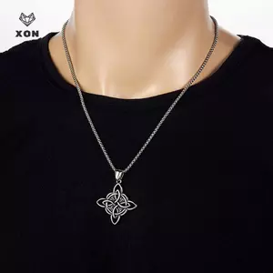 Mặt dây chuyền thắt nút phù thủy cổ điển Nelace Punk Knot Nelace Nam Nữ Trang sức Phụ kiện Quà tặng [Mina]