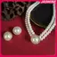 JASMINE 3 Thời Trang Hai Lớp Ngọc Trai Mặt Dây Chuyền Nelace Bông Tai Bộ Trang Sức Nữ Tiệc Cưới Phụ Kiện Trang Sức Quà Tặng JASMINE
