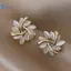 Kudosation 1 Đôi Bông tai hình cánh hoa Opal thanh lịch và tinh tế dành cho phụ nữ Đẹp