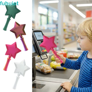 FUHUIOT 3D In Cây Đũa Phép Để Thanh Toán, Sáng Tạo Nhẹ Không Tiếp Xúc Thanh Toán, Quà Tặng Trẻ Em Dễ Thương Di Động Co Giãn Ngôi Sao Magic Giá Đỡ Sử Dụng Hàng Ngày