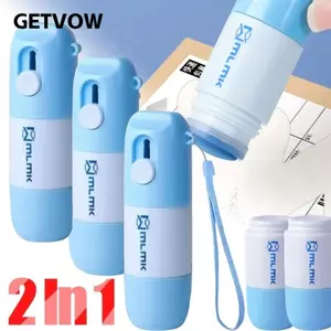 Tẩy giấy nhiệt GETVOW, Dụng cụ mở bưu kiện bảo vệ quyền riêng tư Khăn lau riêng tư bằng giấy nhiệt, bền bỉ 2 trong 1 có thể đổ lại bằng máy cắt hộp Mini