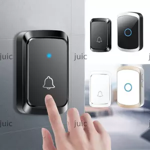 Bộ Chuông Cửa Mini JUIC, Chuông Cửa Không Dây 300M 60 Chuông, Có Đèn Pin Chạy Bằng USB 5 Mức Âm Lượng Phóng Tại Nhà Lớp Học Văn Phòng