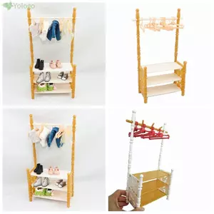 YOLOGO Mini Vải Tổ Chức, Phụ Kiện Búp Bê Chơi Nhà Búp Bê Giá Treo Quần Áo, Quà Tặng Đồ Chơi Nhựa Tổ Chức Nội Thất Nhà Búp Bê 15 / 20cm Búp Bê Cotton