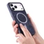 Bao da thu hút từ tính PC và vật liệu Tpu Vỏ điện thoại cho iPhone 17 Air 16 15 14 13 Pro Max Sạc không dây Magsafe Cover
