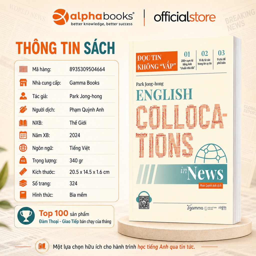 Sách - English Collocations In News - Đọc Tin Không "Vấp" (Gamma Books)