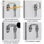 GE Thép không gỉ 90 độ 180 độ Punch Free Door Chốt chống trộm Bule cho cửa hàng văn phòng An ninh Lo VN