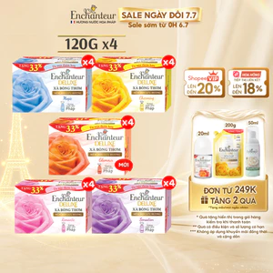 Combo 4 Xà bông cục Enchanteur hương nước hoa (90g / 120g x 4)