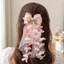 Kẹp Nơ Tóc JVSUB, Dây Giả Nơ Mềm Kẹp Tóc, Tua Rua Hoa Dễ Thương Ruy Băng Sheer Phong Cách Thanh Lịch Ruy Băng Kẹp Tóc Quà Tặng