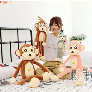 THEGIRL8B Khỉ Đồ Chơi Sang Trọng, Khỉ PP Cotton Khỉ Thú Nhồi Bông Búp Bê, Ngộ nghĩnh Lông Tơ Thú Nhồi Bông Dễ Thương Khỉ Búp Bê Sang Trọng Đồ Chơi Trẻ Em