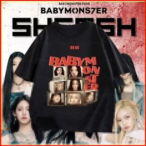 BABYMONSTER RAMI AHYEON RORA ASA RUKA CHIQUITA PHARITA Áo thun mùa hè 3D dành cho trẻ em Áo ngắn tay