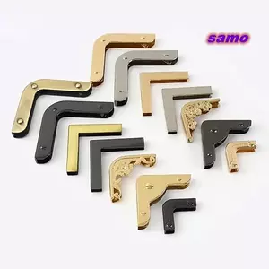 SAMO Túi xách Khóa bảo vệ cạnh, Chất liệu kim loại Kẹp trang trí Túi trang trí góc, Phụ kiện phần cứng Bảo vệ cạnh Bảo vệ góc Phụ kiện phần cứng DIY