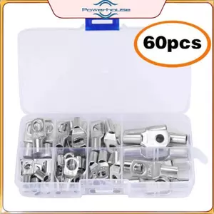 Pin Điện Thiết Bị Đầu Cuối Cáp Đồng Lug Kit 60 Chiếc Kết Thúc Đóng Hộp Lỗ Bu Lông Kết Nối Cho Xe Điện Phân Phối.