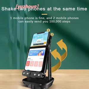 Thiết bị lắc lắc điện thoại tự động Ghi lại bước hiện vật Bàn chải chuyển động bước chân Giá đỡ máy đếm bước chân Giá đỡ điện thoại di động