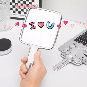 Gương vuông dạng lỏng Mini cầm tay để bàn Mỹ phẩm Gương trang điểm di động Du lịch Gương làm đẹp phong cách cổ điển cho túi xách
