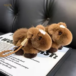 PNPIA- Rex Lông Thỏ Cung Hoàng Đạo Ngựa Móc Khóa Sang Trọng Đồ Chơi Kawaii Pony Túi Búp Bê Mặt Dây Chuyền Trang Trí Bapa Treo Quà Tặng Năm Mới