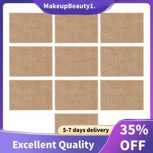 10 Chiếc Hessian Burlap Place Mat Table Placemats Coaster Trang Trí Ăn Uống